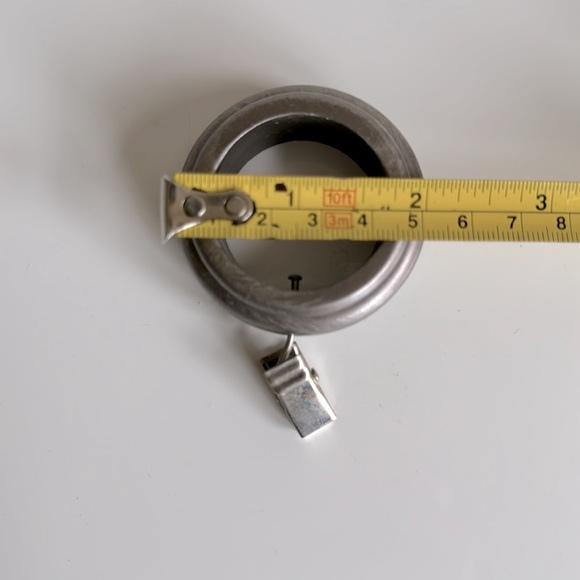 Wood Curtain Clip Rings set of 10 in sliver finish - Picture 4 of 5